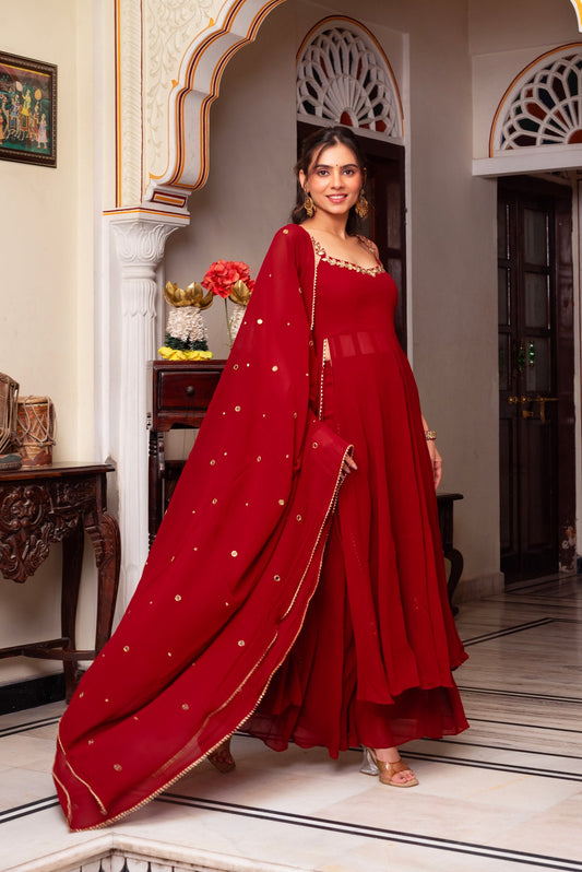 Most Trending Festive Special Mirror Work Plazo Suit