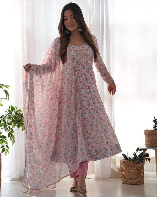 Buy Most Trending Party Wear Fully Stitiched Printed Anarkali Suit